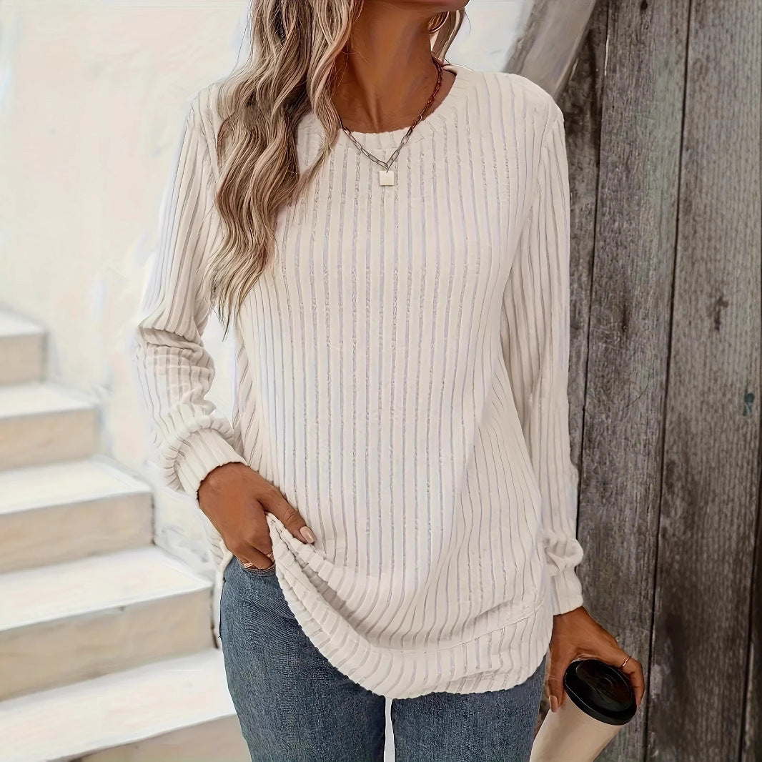 European And American Loose Crew Neck Top