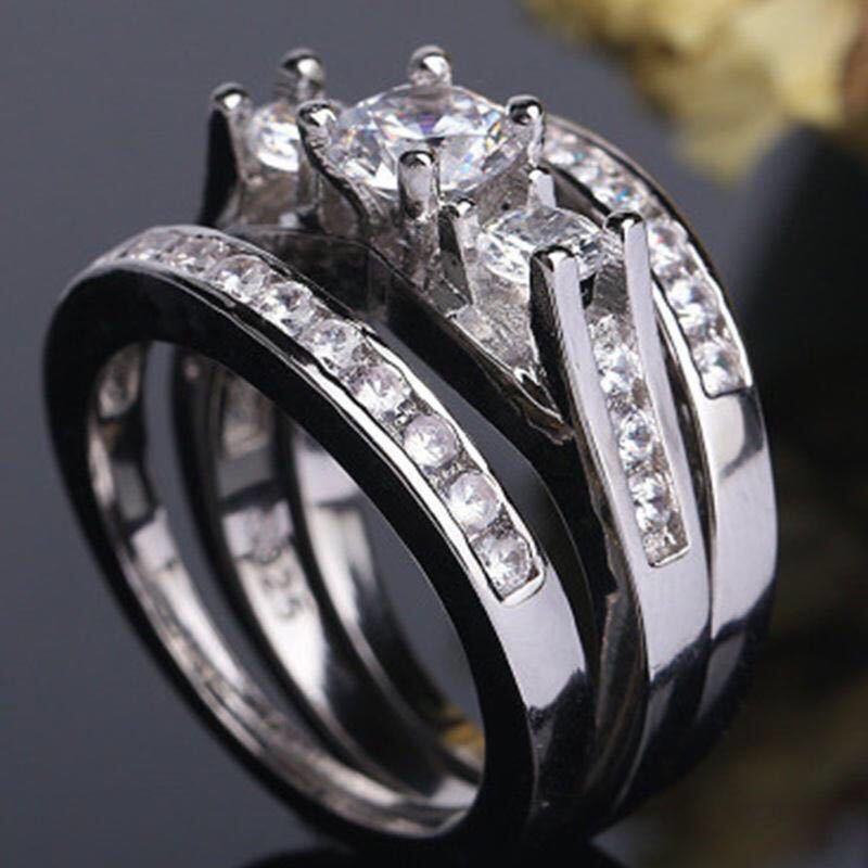 Couple Three-piece Set Ring European And American Fashion