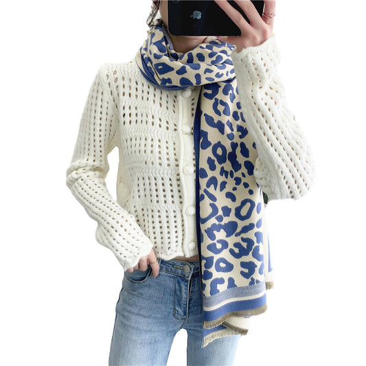 Long Fringed Scarf Women Winter Imitation Cashmere