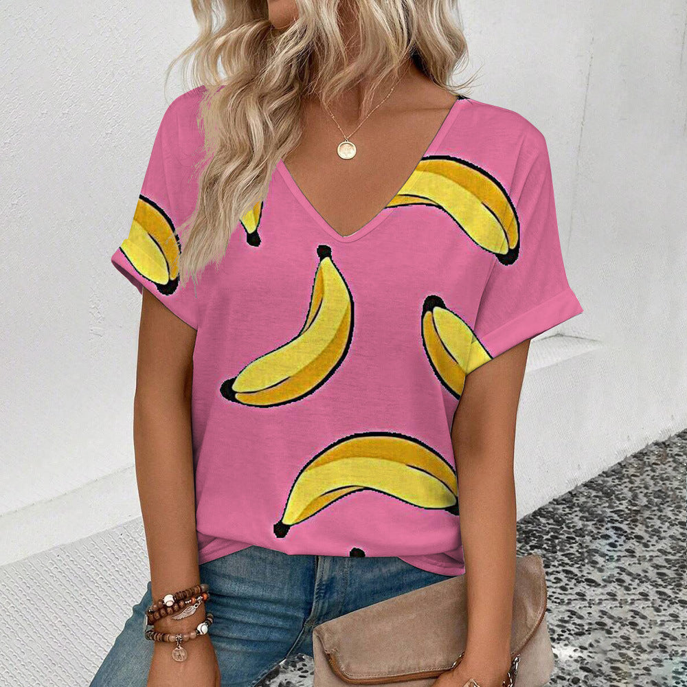 Fruit Printed Women's Summer Fashion Tops