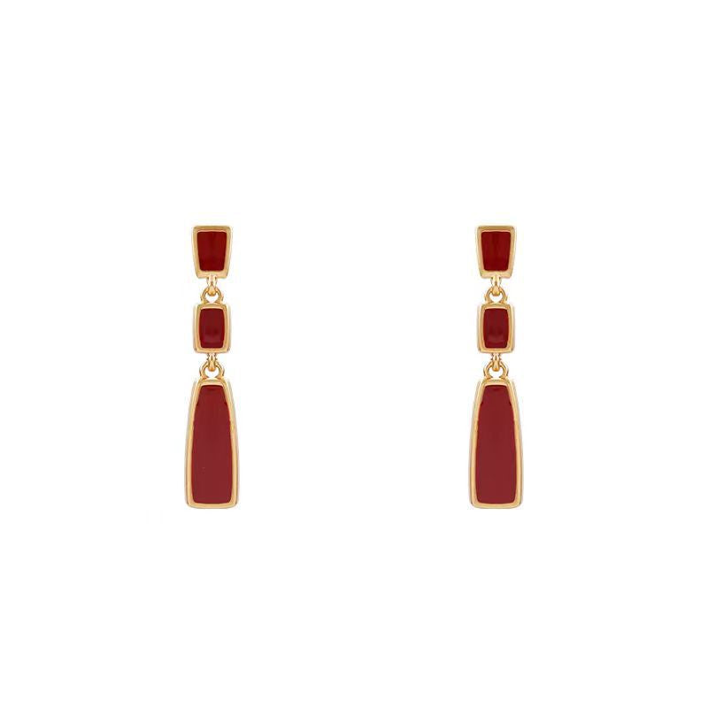 Simple Geometric Dripping Long Fringe Earrings Women