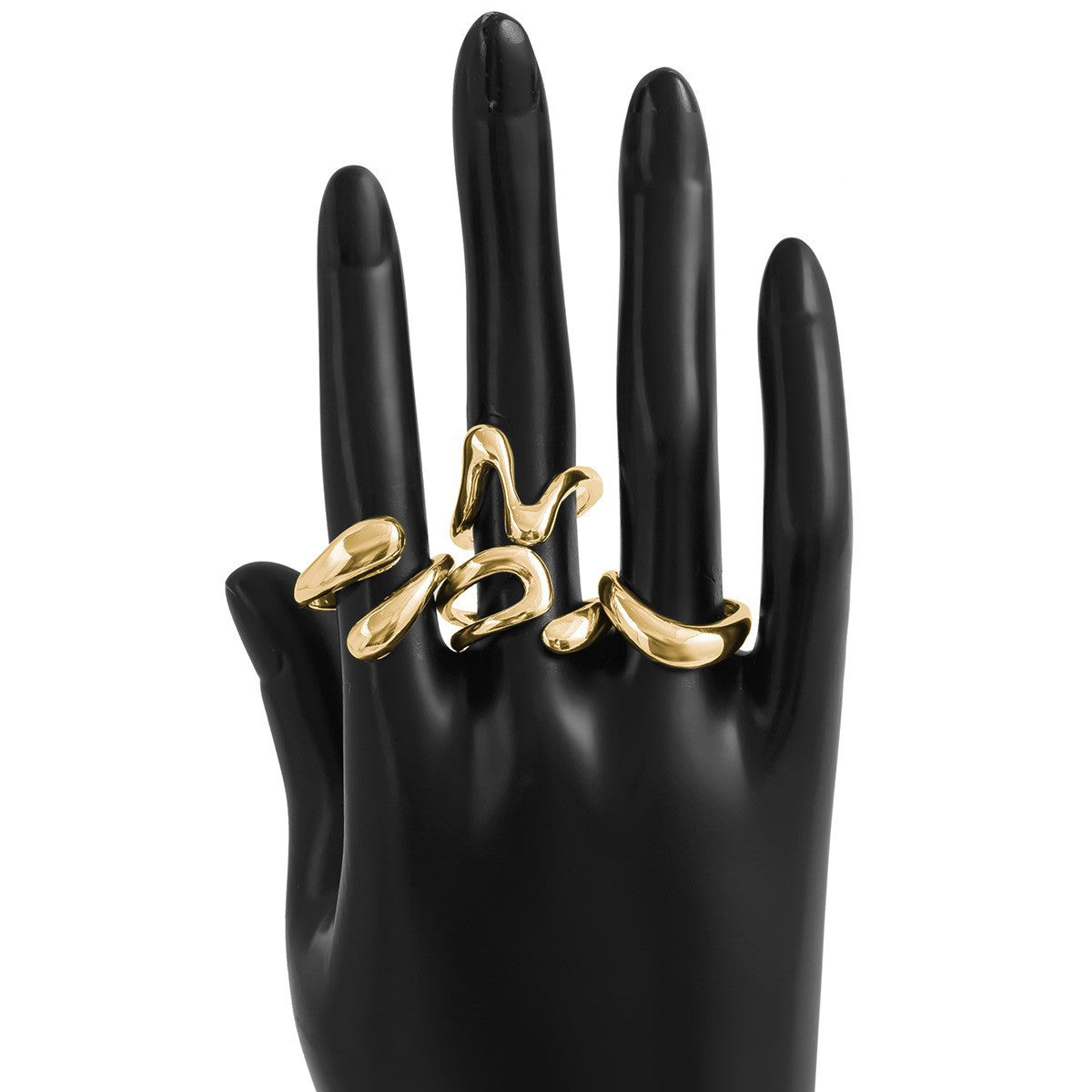 Fashion Personality Metal Curved Ring For Women