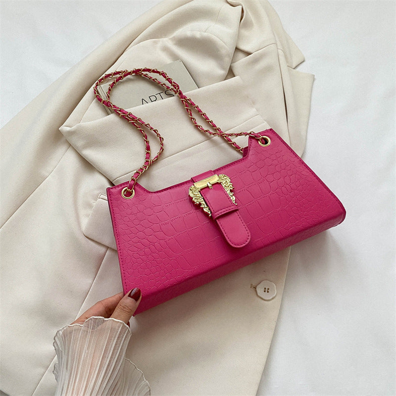 Women's Fashion Simple Chain Fashion Bag Shoulder Bag Casual Trend Crossbody Small Square Bag